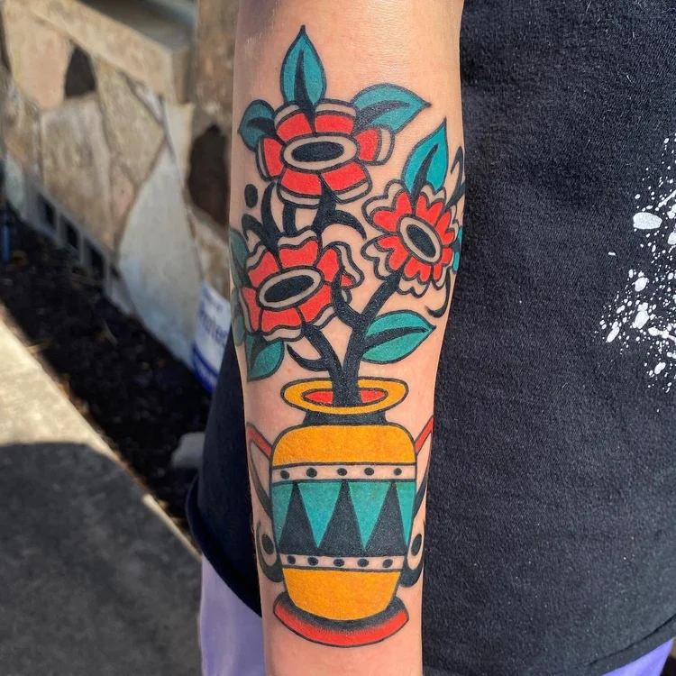 Traditional color tattoo